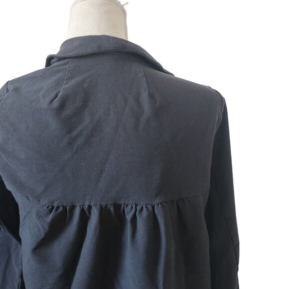 Eileen Fisher Petite Medium Gray Open Front Women’s Blazer Jacket - Picture 4 of 5